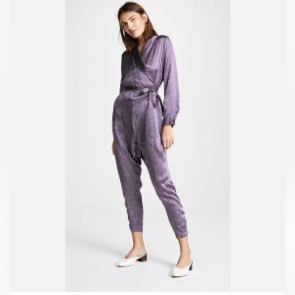 Rachel Comey Forward Purple Floral Printed Jumpsuit